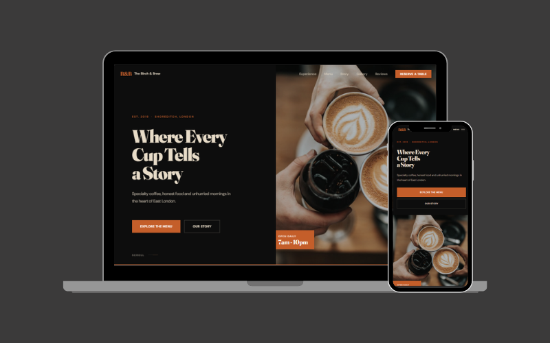 B&B The Birch & Brew mockup