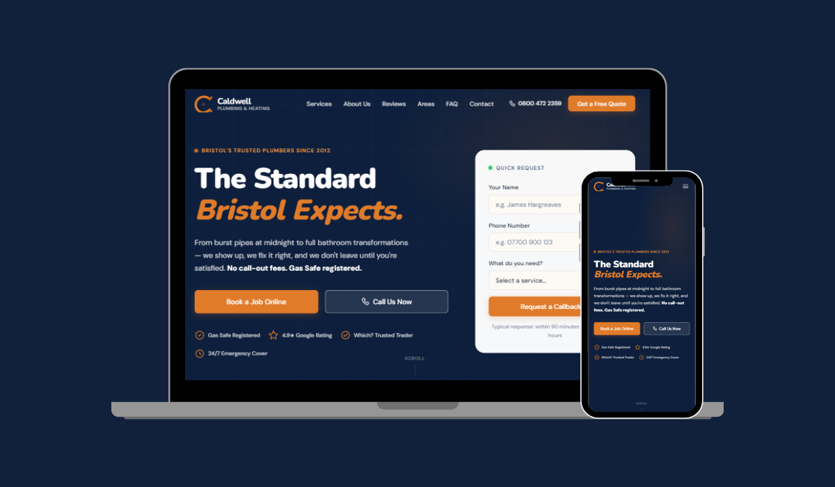 Caldwell Plumbing & Heating mockup