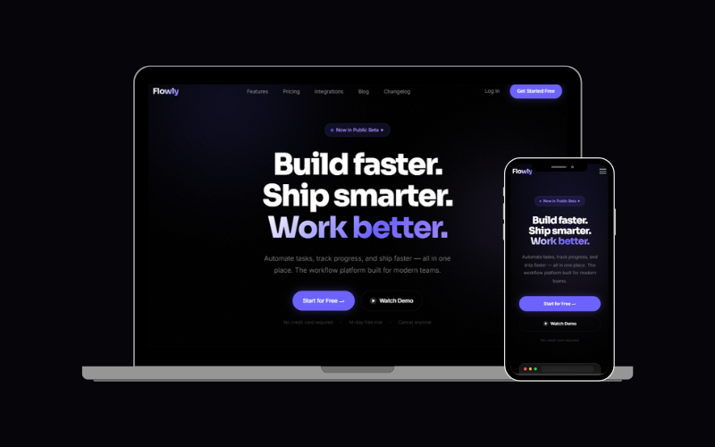 Flowly Analytics Platform mockup